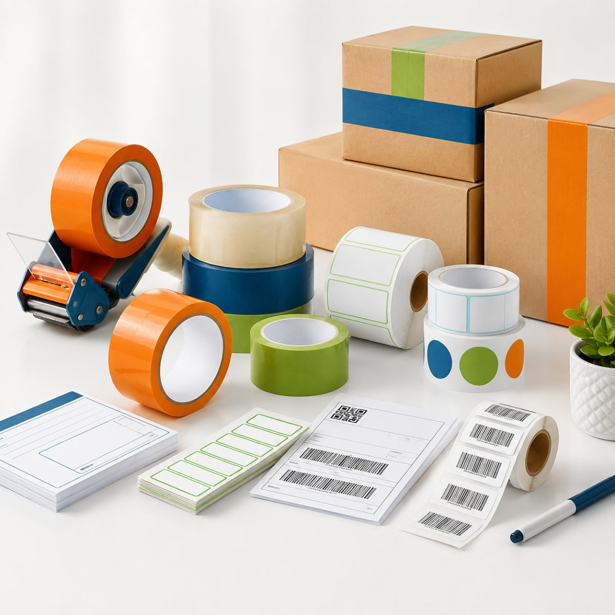 Packing Tape & Labels
